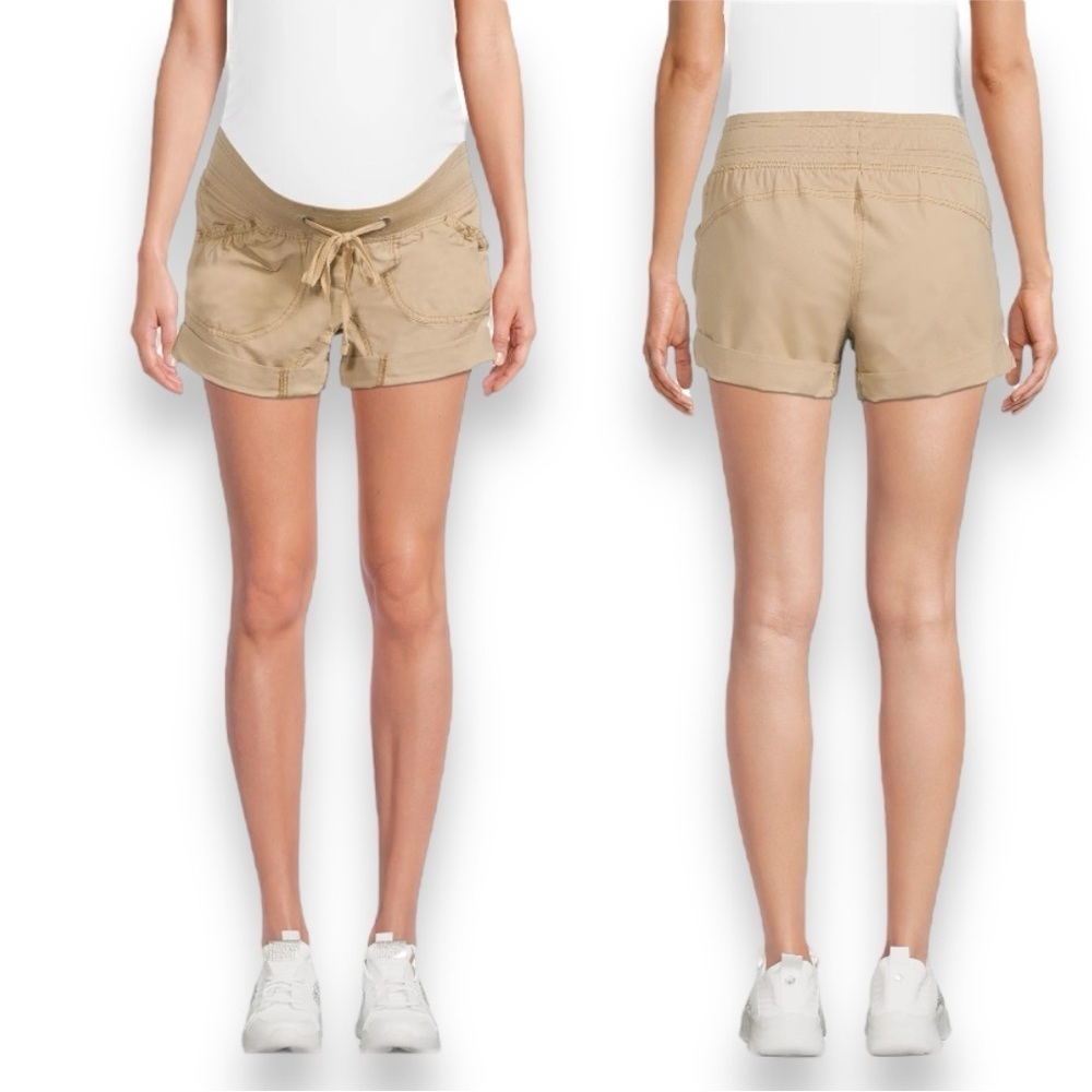 Planet Motherhood Size Large Maternity Shorts w/Drawstring & Underbelly Panel